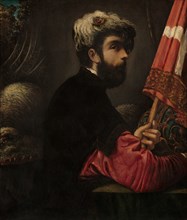 Portrait of a Man as Saint George, c. 1620s. Attributed to Giuseppe Caletti.