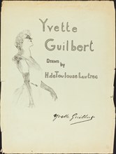 Cover, Yvette Guilbert, 1898.