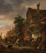 Workmen before an Inn, 1645.