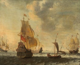 Dutch Ships in a Lively Breeze, probably 1650s.