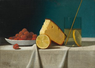 Still Life with Cake, Lemon, Strawberries, and Glass, 1890.