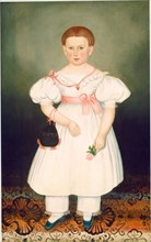 Girl with Reticule and Rose, c. 1840.