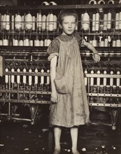 Addie Card, 12 years old. Spinner in cotton mill, North Pownal, Vermont, 1910.