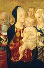 Madonna and Child with Saint Jerome, Saint Catherine of Alexandria, and Angels, c. 1465/1470.