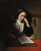 An Old Woman Dozing over a Book, c. 1655.