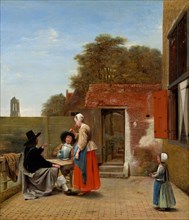 A Dutch Courtyard, 1658/1660.