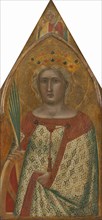 Saint Catherine of Alexandria, with an Angel [right panel], probably 1340.