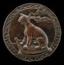 Blindfolded Lynx Seated on a Cushion [reverse], c. 1441/1444.