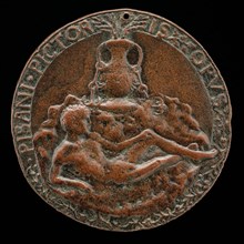 Nude Youth Lying before a Rock [reverse], c. 1441/1450.