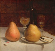 Two Pears on a Tabletop, c. 1866.