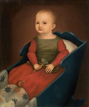 Baby in Blue Cradle, c. 1840.