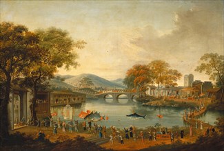 Procession by a Lake, 19th century.