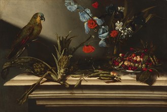 Still Life with Artichokes and a Parrot, 17th century.