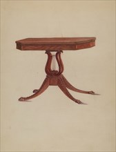 Table (Lyre Pedestal), c. 1939.