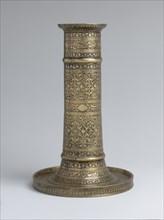 Lamp Stand, Iran, A.H. 1027-29/A.D 1617-18. Safavid lamp stand with verses in Persian nasta?liq script from Sa`di?s "The Moth and the Candle",