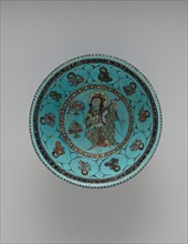 Turquoise Bowl with Lute Player and Audience, Iran, late 12th-early 13th century.