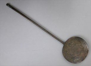 Long-Handled Spoon Inscribed in Arabic with Good Wishes, Iran, 11th century. Kufic inscription