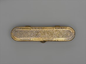 Inscribed Pen Box, Iran, 15th century. Inscriptions in thuluth and naskh scripts include poetic verses and good wishes to the owner.