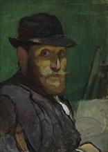 Self-Portrait at the easel, ca 1892. Private Collection.