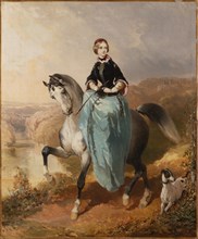Horsewoman with a dog, c. 1850. Private Collection.