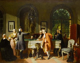 The billiard game, Mid of the 19th cen. Private Collection.