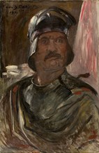 Self-Portrait in armor, 1911. Private Collection.