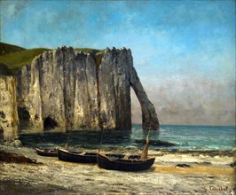 The Cliffs in Étretat, 1869. Found in the collection of Johannesburg Art Gallery.