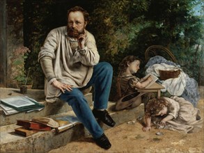 Pierre-Joseph Proudhon (1809-1865) and his children, 1865. Found in the collection of Petit Palais, Musée des Beaux-Arts de la Ville de Paris.