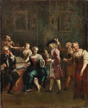Singer at the Spinet with Admirers, 1730s. Private Collection.