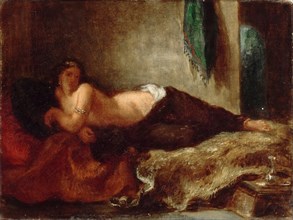 An odalisque, ca. 1849. Found in the collection of Musée du Louvre, Paris.