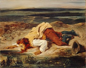 Wounded Brigand (Roman Shepherd), ca 1825. Found in the collection of Art Museum Basel.