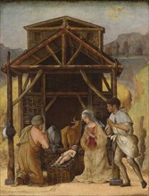 The Adoration of the Shepherds, c. 1490. Found in the collection of National Gallery, London.