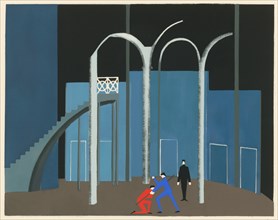 Scenic design from the portfolio Décors de Théâtre, 1930. Private Collection.