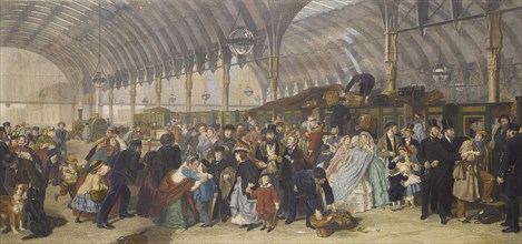 The Railway Station, 1866. Private Collection.