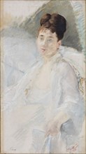 The Convalescent. Portrait of a Woman in White, 1877-1878. Found in the collection of Ordrupgaard Museum, Charlottenlund.