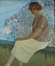 Calma argentea. Portrait of Alma Fidora, 1922. Found in the collection of Galleria d'Arte Moderna, Genova.