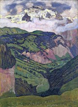 The Jungfrau seen from Isenfluh, 1902. Found in the collection of Art Museum Basel.
