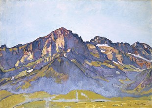The Dents Blanches at Champéry in the Morning Sun, 1916. Found in the collection of Art Museum Basel.