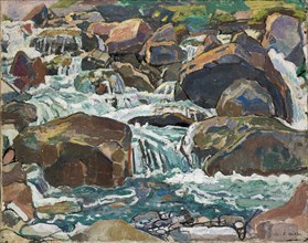 Mountain Creek near Champéry, 1916. Found in the collection of Art Museum Basel.