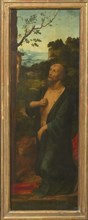 Saint Jerome (Wing of a triptych) , 1530s. Found in the collection of Szepmuveszeti Muzeum, Budapest.