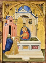 Lucia praying at the tomb of Saint Agatha, c.1410. Found in the collection of Pinacoteca civica, Fermo.