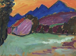 Red Evening - Blue Mountains, c. 1910. Private Collection.