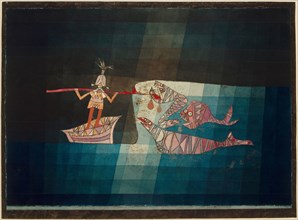 Battle scene from the comic fantastic Opera "The Seafarer", 1923. Found in the collection of Art Museum Basel.