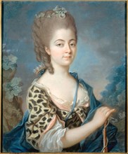 Portrait of Marie-Aurore de Saxe (1748-1821) as Diana, ca 1777. Found in the collection of Musée de la Vie romantique, Paris.