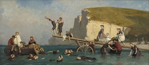 Bathers at Étretat, c. 1858. Found in the collection of Association Peindre en Normandie, Caen.