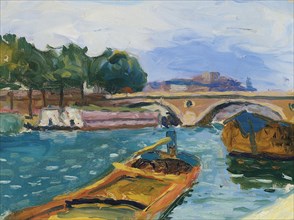 Paris, Pont sur la Seine, ca 1898-1904. Private Collection.
