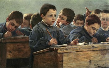 In the classroom, 1886. Private Collection.