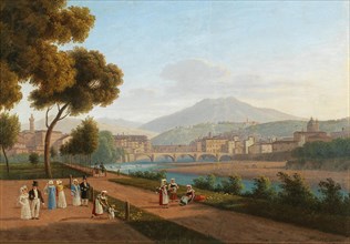 Florence, view of the Ponte Vecchio, 1826. Private Collection.