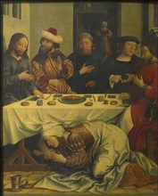 Christ at the house of Simon the Pharisee, ca 1510-1520. Found in the collection of Szepmuveszeti Muzeum, Budapest.