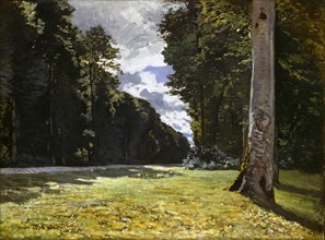 Le Pavé de Chailly dans la forêt de Fontainebleau (The Chailly Road through the Forest of Fontainebleau), 1865. Found in the collection of Ordrupgaard Museum, Charlottenlund.